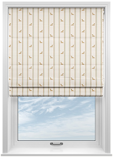 Dasching About, Sausage Stripe Biscuit - Twist&Fit Roman Blind